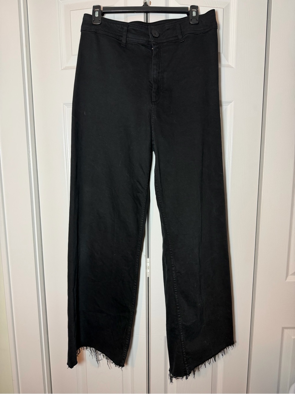 Zara Black Wide-Leg Jeans sz 10